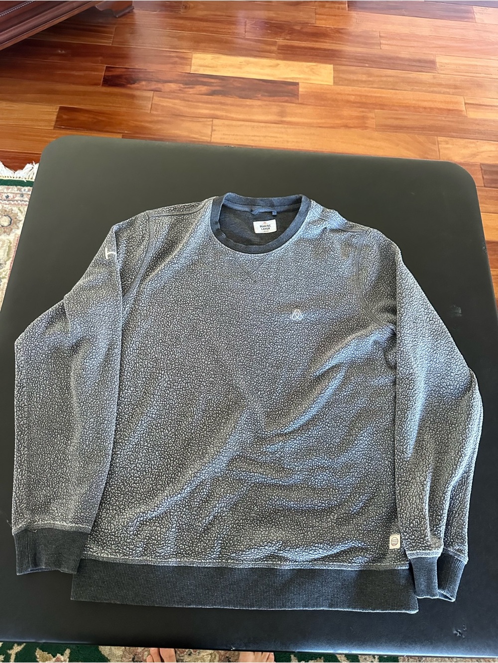 Marine Layer Men’s Grey Heather Performance Sweater Medium